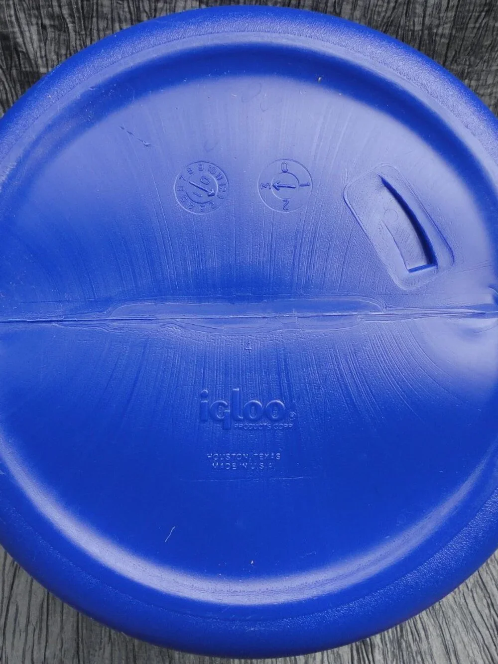 Vtg IGLOO Elite 1 gallon Water Cooler Dog K9 Training Drinking Blue & White USA